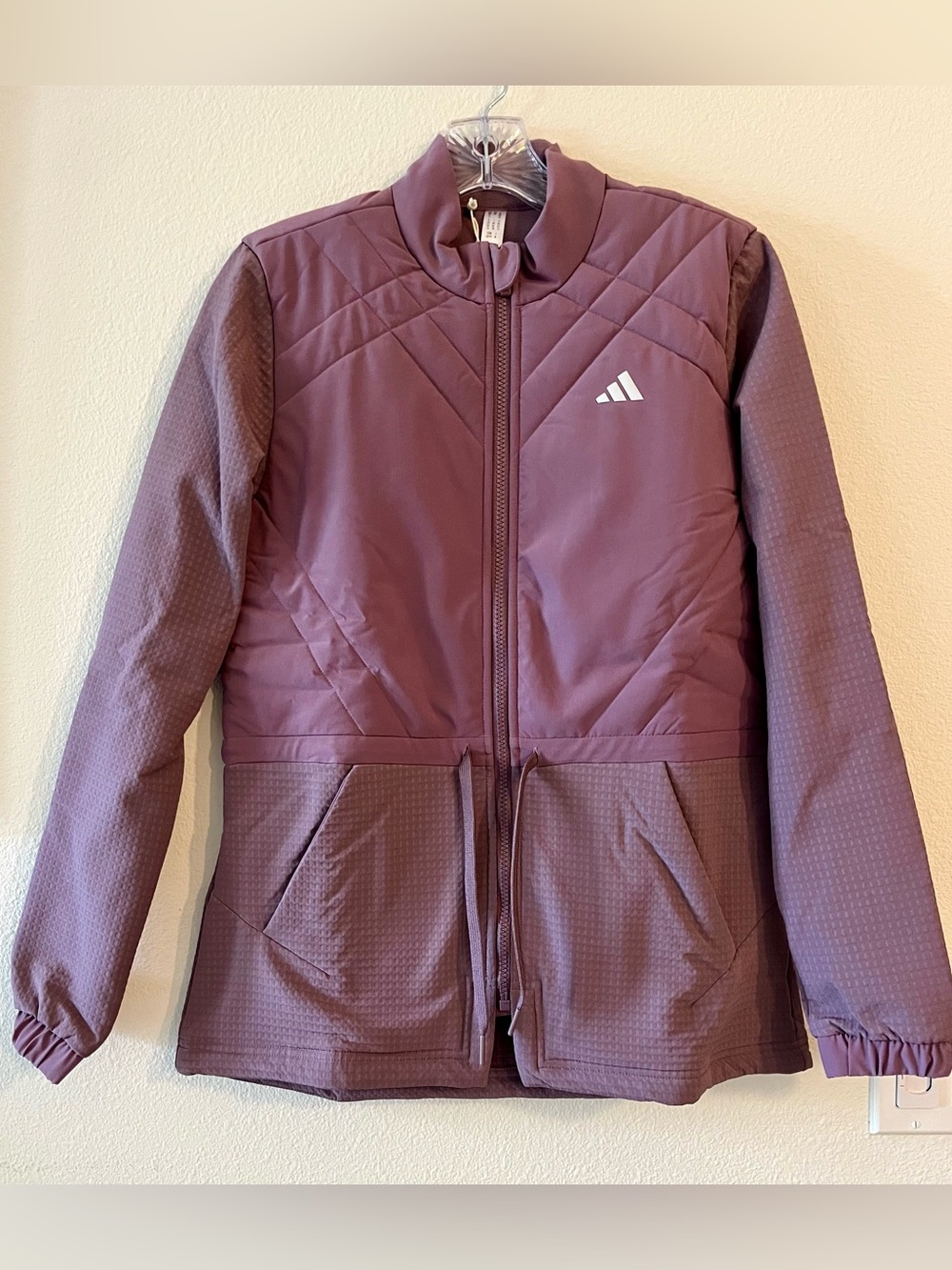adidas Women's Quilted Hybrid Jacket in Mauve NWOT